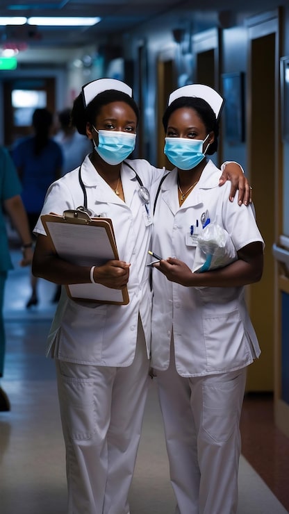 medium shot nurses with clipboard_926199 4208483